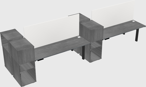 Shared electric desk + cabinet