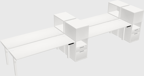 Shared electric desk + cabinet