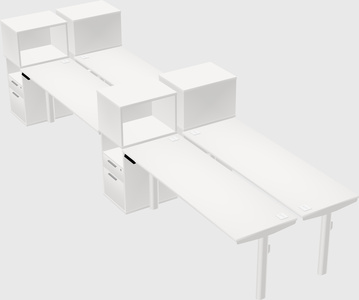 Shared electric desk + cabinet