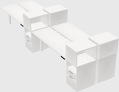 Shared electric desk + cabinet
