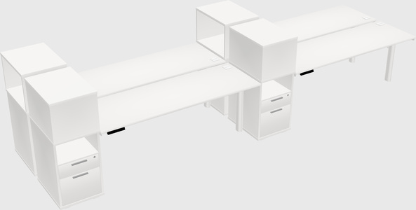 Shared electric desk + cabinet