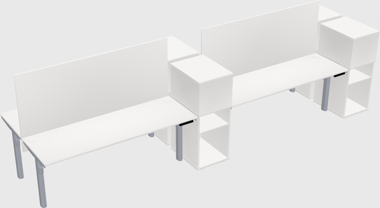 Shared electric desk + cabinet