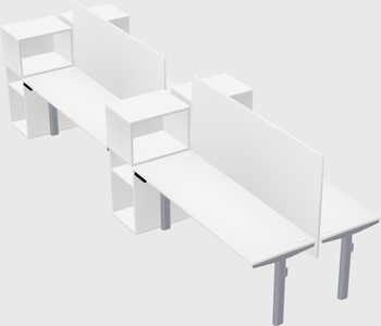 Shared electric desk + cabinet
