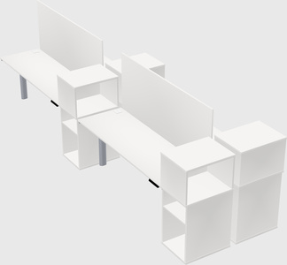 Shared electric desk + cabinet