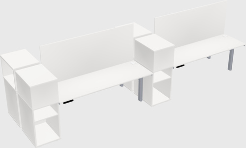 Shared electric desk + cabinet