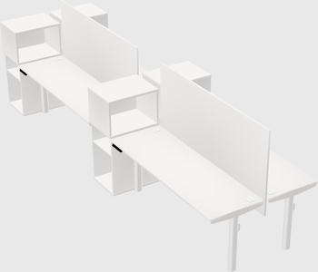 Shared electric desk + cabinet
