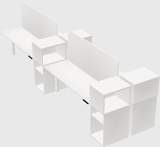 Shared electric desk + cabinet