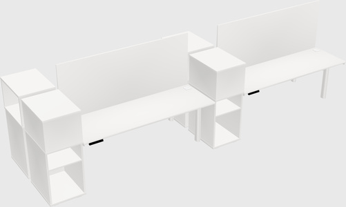 Shared electric desk + cabinet