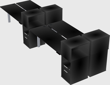 Shared electric desk + cabinet