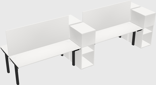 Shared electric desk + cabinet