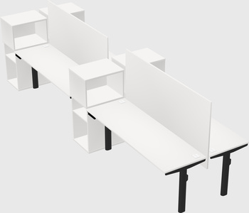 Shared electric desk + cabinet