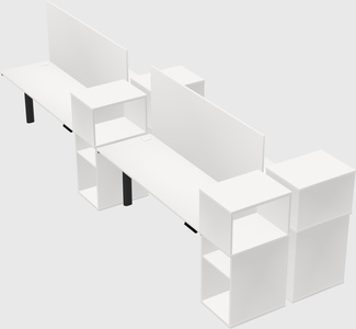 Shared electric desk + cabinet