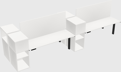 Shared electric desk + cabinet