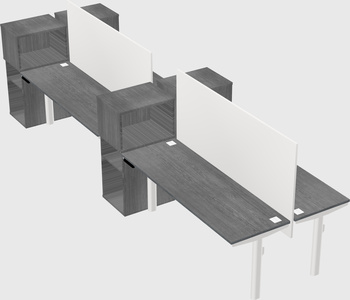 Shared electric desk + cabinet