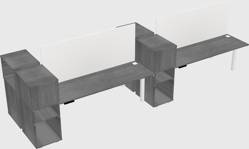 Shared electric desk + cabinet
