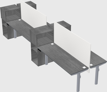 Shared electric desk + cabinet