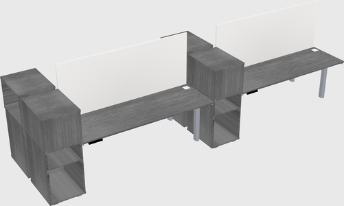 Shared electric desk + cabinet