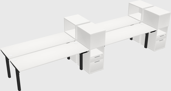 Shared electric desk + cabinet