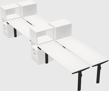 Shared electric desk + cabinet