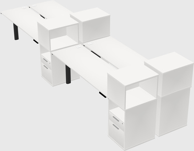 Shared electric desk + cabinet