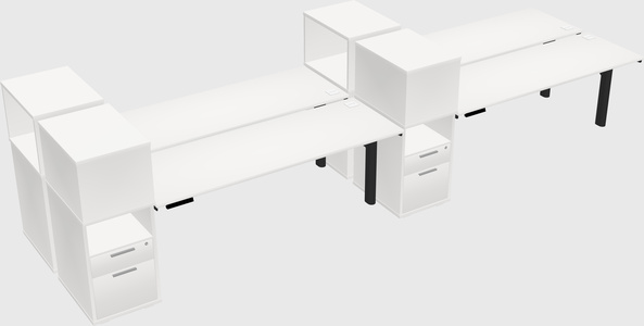Shared electric desk + cabinet