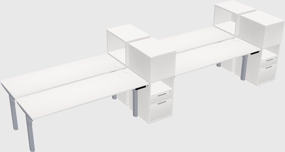 Shared electric desk + cabinet