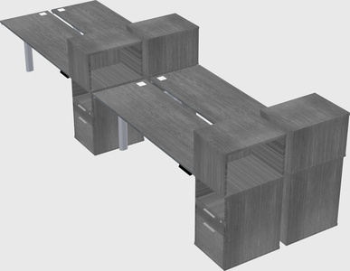 Shared electric desk + cabinet