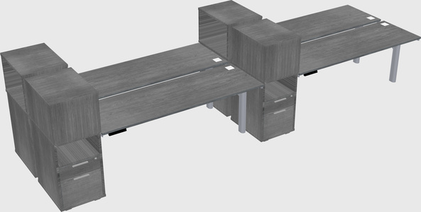 Shared electric desk + cabinet