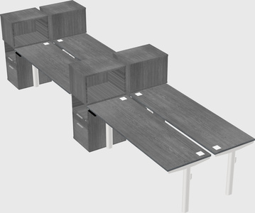 Shared electric desk + cabinet