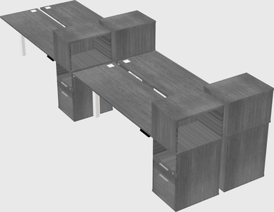 Shared electric desk + cabinet