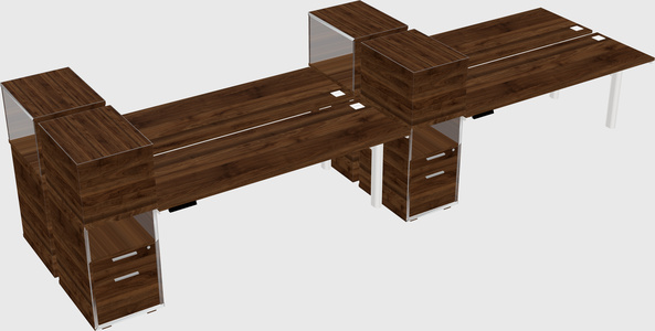 Shared electric desk + cabinet