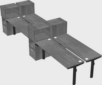 Shared electric desk + cabinet