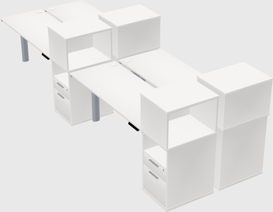 Shared electric desk + cabinet