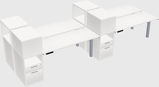 Shared electric desk + cabinet