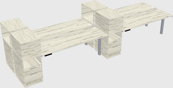 Shared electric desk + cabinet