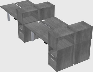 Shared electric desk + cabinet