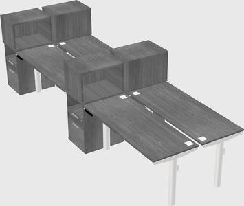Shared electric desk + cabinet
