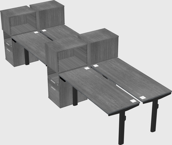 Shared electric desk + cabinet