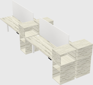 Shared electric desk + cabinet