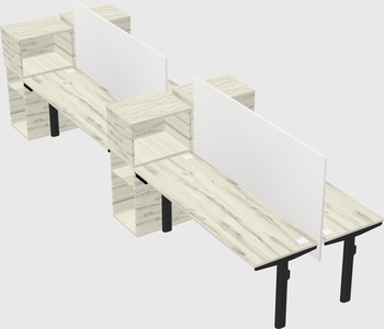 Shared electric desk + cabinet