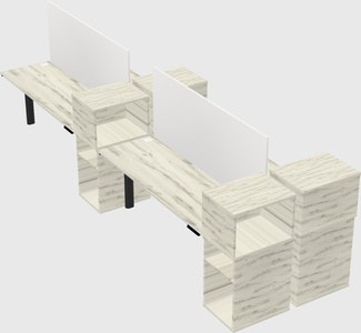 Shared electric desk + cabinet