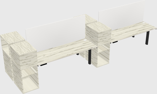 Shared electric desk + cabinet