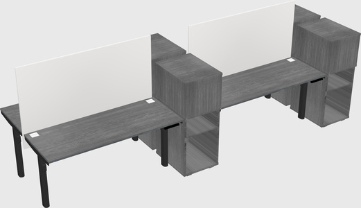 Shared electric desk + cabinet