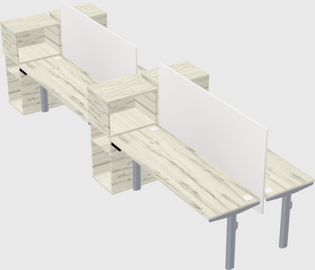 Shared electric desk + cabinet