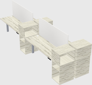 Shared electric desk + cabinet