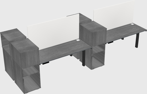 Shared electric desk + cabinet