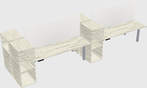 Shared electric desk + cabinet
