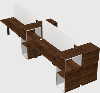 Shared electric desk + cabinet