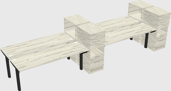 Shared electric desk + cabinet