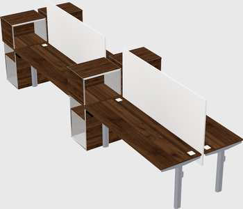 Shared electric desk + cabinet